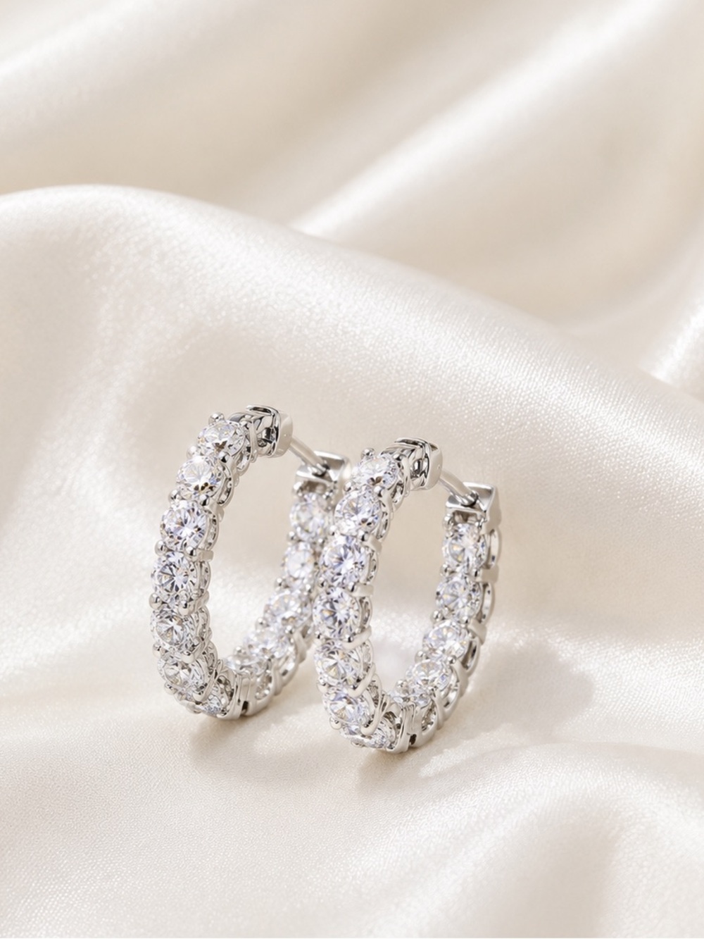 diamond hoop earrings